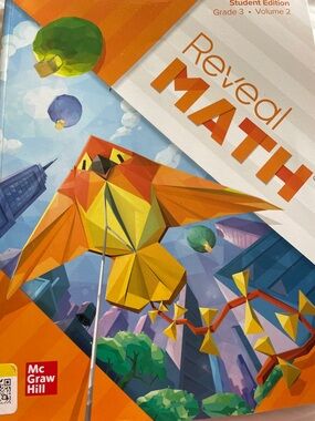 Reveal Math Student Edition Grade 3 Volume 2 Textbook - Orange, Yellow
